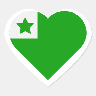 Esperanto hart sticker koro