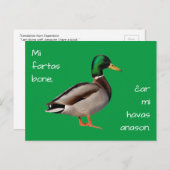 Esperanto: Het bot Mi fartas, Josepmi havas anason Briefkaart (Voorkant / Achterkant)