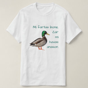 Esperanto: Het bot Mi fartas, Josepmi havas anason T-shirt