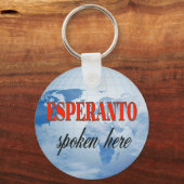 Esperanto hier gesproken over troebele aarde sleutelhanger (Voorkant)