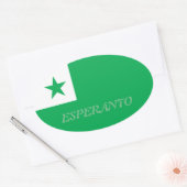 Esperanto Ovale Sticker (Envelop)