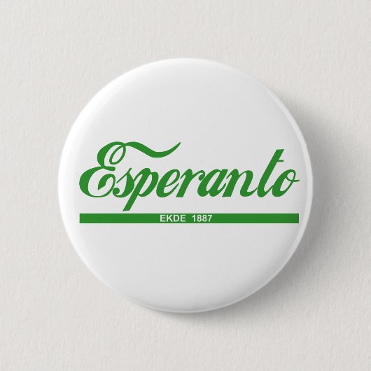 Esperanto Ronde Button 5,7 Cm (Voorkant)