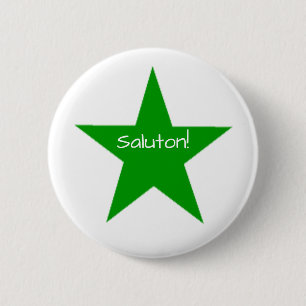 Esperanto: Saluton Ronde Button 5,7 Cm