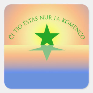 Esperanto : Stickers Carrés du début