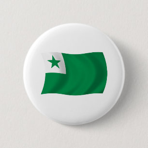 Esperanto Vlag Knop Ronde Button 5,7 Cm