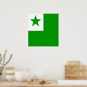 Esperanto Vlag van hoge kwaliteit Poster (Keuken)