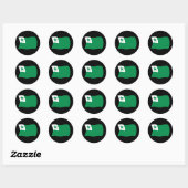 Esperanto Vlagsticker Ronde Sticker (Vel)