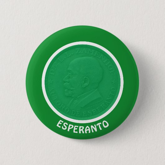 Esperanto / Zamenhof Ronde Button 5,7 Cm (Voorkant)
