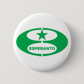Esperantosymbool, Ronde Button 5,7 Cm (Voorkant)