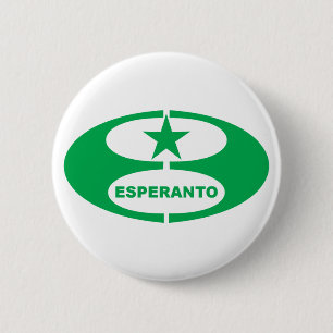 Esperantosymbool, Ronde Button 5,7 Cm