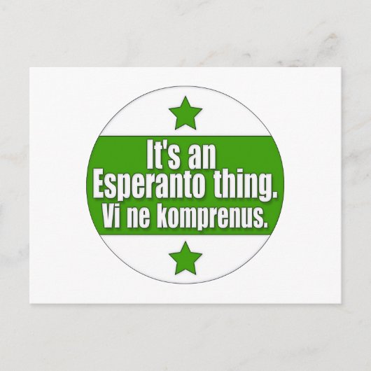 EsperantoThing Briefkaart (Voorkant)