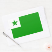 Esperantovlag Rechthoekige Sticker (Envelop)