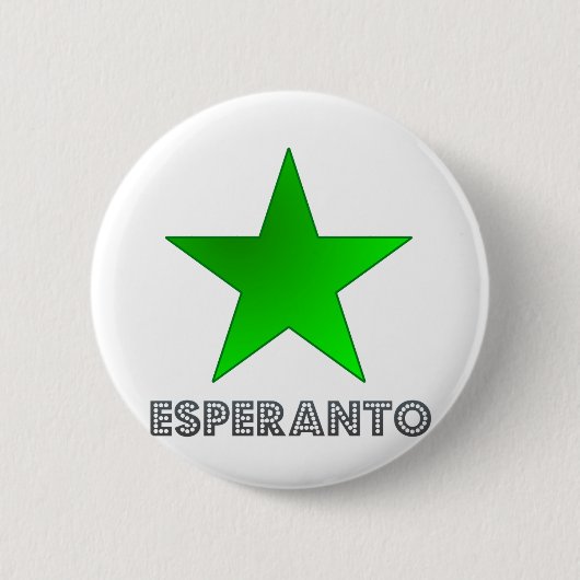 Esperantowapenschild Ronde Button 5,7 Cm (Voorkant)