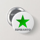 Esperantowapenschild Ronde Button 5,7 Cm (Voorkant /achterkant)