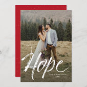 Espérer un carte photo de vacances simple (Devant / Derrière)