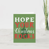Espérez votre carte de voeux de roches de Noël