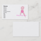 Espérons. Priez. Amour. Cartes de visite du cancer (Devant / Derrière)