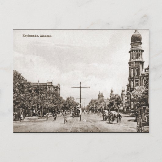 Esplanade, Madras Briefkaart (Voorkant)