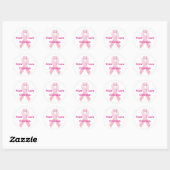 Espoir/Amour/Courage Cancer du sein Stickers ruban (Feuille)