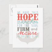 Espoir comme carte postale Ancre (Devant / Derrière)