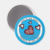 Espoir dans nos coeurs 1_Round Magnet 2,25" (Recto/Verso)