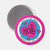 Espoir dans nos coeurs 2_Round Magnet 2.25" (Recto/Verso)