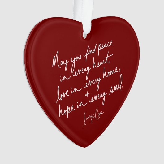 Espoir de paix écrit à la main Amour Coeur spiritu (devant)