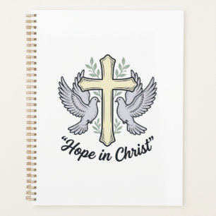 Espoir en Christ Colombe Croix Design Chrétien Vin