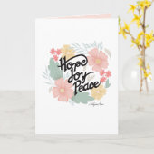 Espoir, joie, carte d'encouragement à la paix (Fleur jaune)