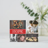 Espoir Noël Naissance bébé faire-part de vacances (Debout devant)