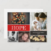 Espoir Noël Naissance bébé faire-part de vacances (Devant / Derrière)