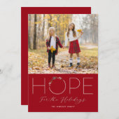 Espoir pour le Carte photo des Fêtes (Devant / Derrière)