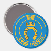 Espoo Round Emblem Magneet (Voorkant / Achterkant)