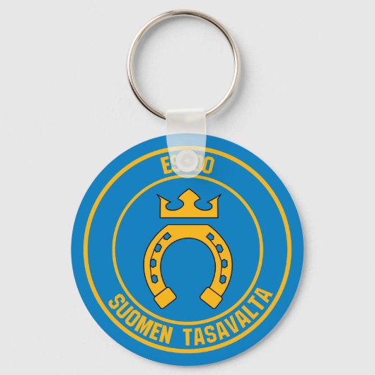 Espoo Round Emblem Sleutelhanger (Voorkant)