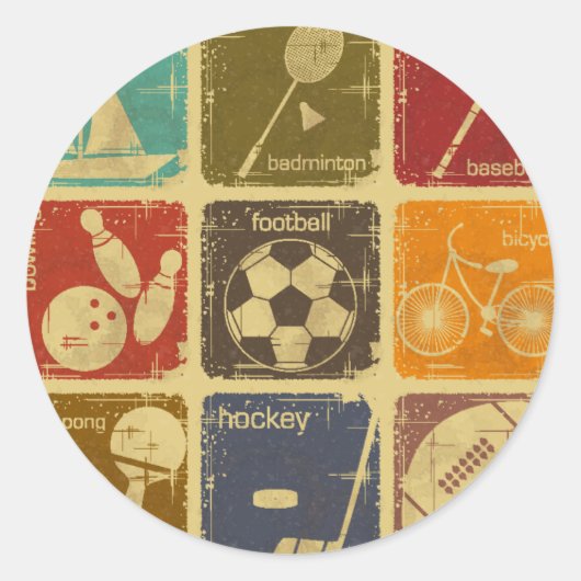 Esportes Ronde Sticker (Voorkant)