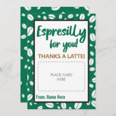 Espresilly pour vous enseignant Titulaire de carte (Devant / Derrière)