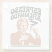 Espresso Aficionado - Java Lover Glazen Onderzetter (Achterkant)
