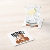 Espresso Aficionado - Java Lover Vierkante Kartonnen Onderzetter (Insitu)