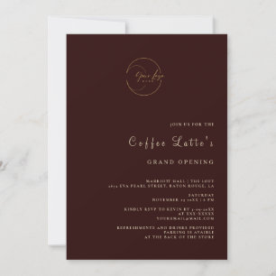Espresso Brown Business Opening Kaart