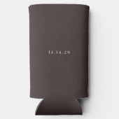 Espresso Brown Ivory Minimal Calligraphy Wedding (Achterkant)