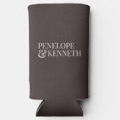 Espresso Brown Ivory Minimal Calligraphy Wedding (Voorkant)