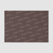 Espresso Brown & Soft Stone Golf Course Wedding  Tissuepapier (Voorkant)