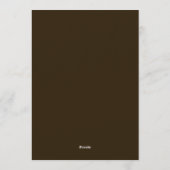 Espresso Cappuccino Striped Wedding Menu  Card Kaart (Achterkant)