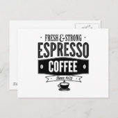 Espresso Coffee Briefkaart (Voorkant / Achterkant)