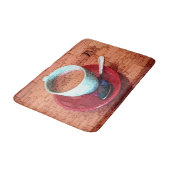 Espresso Cup en Lepel Woordwolk Badmat (Gekanteld)