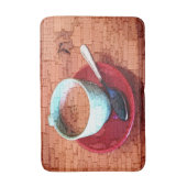 Espresso Cup en Spoon Word Cloud Badmat (Voorkant Verticaal)