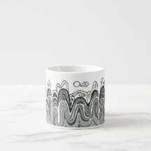 Espresso Cup met Calming Mountain Uitzicht