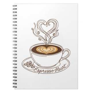 Espresso Hart Elegant – Latte Kunst voor de Koffie Notitieboek
