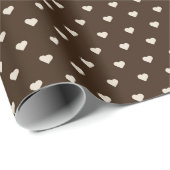 Espresso Heart Stippen Cadeaupapier (Rol Hoek)