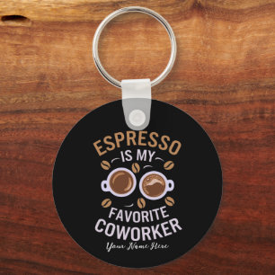 Espresso Is Mijn Favoriete Collega Funny Coffee Li Sleutelhanger